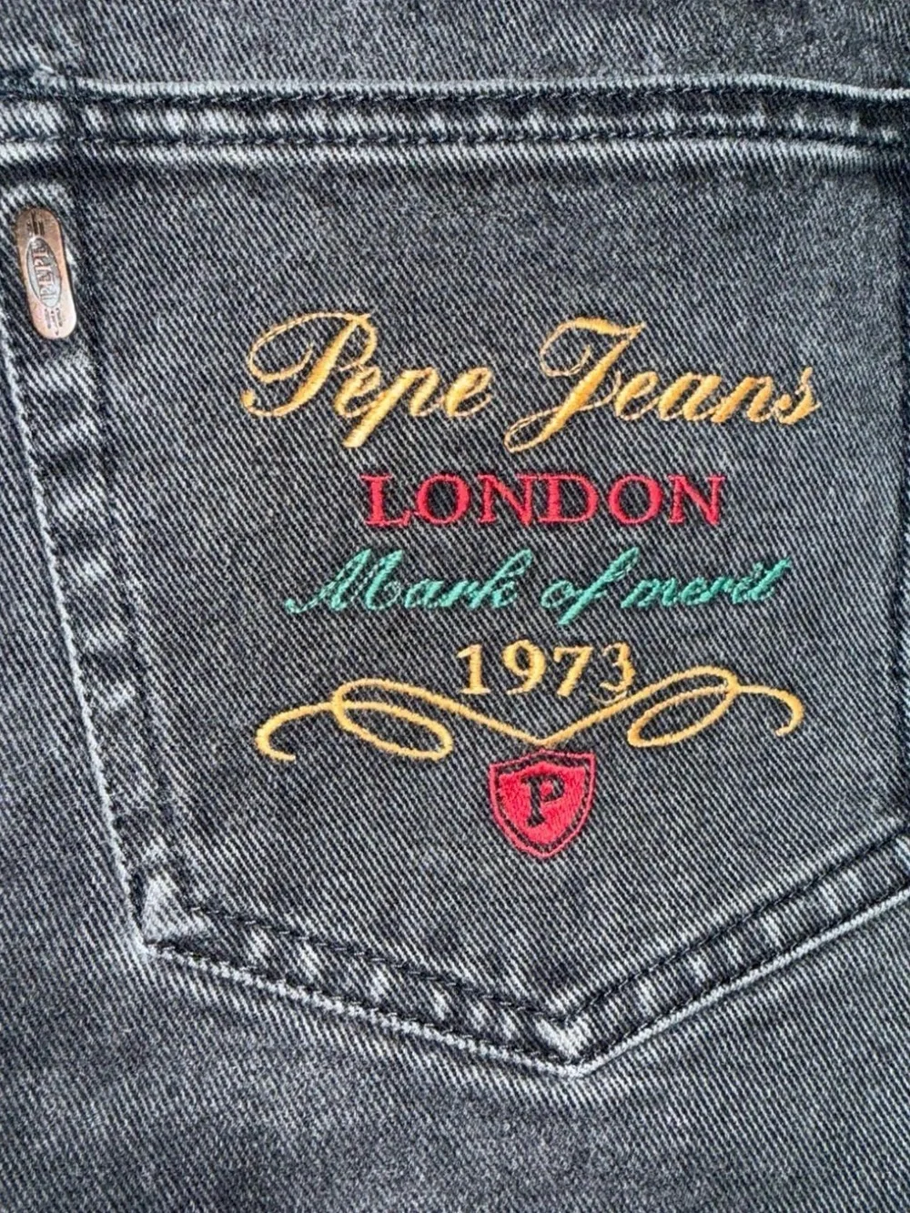 VTG Pepe Jeans London Daphne Black Mom Jeans High Waist Tapered 27x30